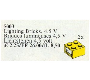 LEGO 2 Lighting Bricks 4.5V 5003