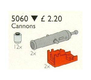 LEGO 2 Pirate Cannons et 12 Canon Balls 5060