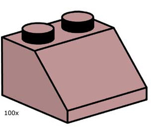 LEGO 2 x 2 Sand Red Roof Tile Set 10114