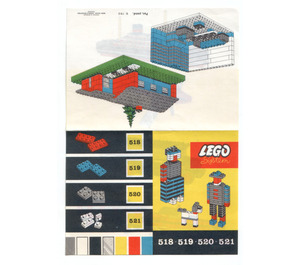 LEGO 2 x 3 Plates (Cardboard Box Version - Undertermined Color) Set 519-1 Byggeinstruksjoner