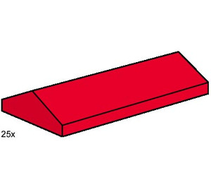 LEGO 2 x 4 Ridge Roof Tiles, Low Sloped Red Set B005