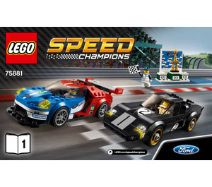 LEGO 2016 Ford GT & 1966 Ford GT40 75881 Instrukce