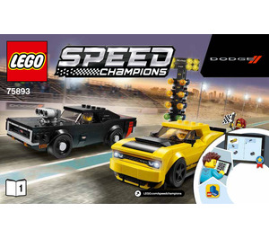 LEGO 2018 Dodge Challenger SRT Demon and 1970 Dodge Charger R/T Set 75893 Instructions