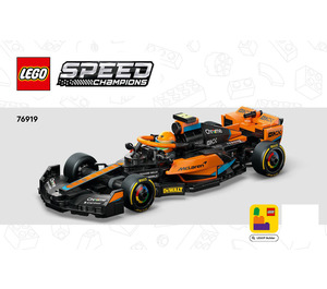 LEGO 2023 McLaren Formula 1 Car Set 76919 Instructions