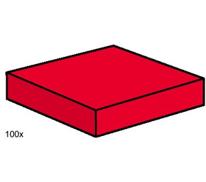 LEGO 2x2 Red Smooth Tiles Set 3494