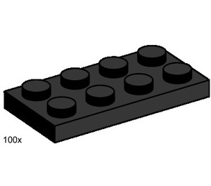 LEGO 2x4 Zwart Plates 3483