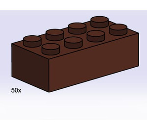 LEGO 2x4 Brown Bricks Set 3754