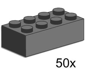 LEGO 2x4 Dark Grey Bricks 3729