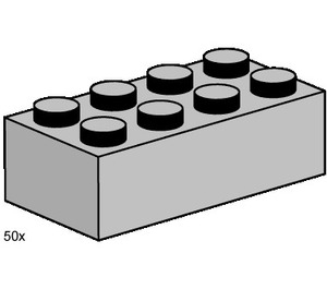 LEGO 2x4 Light Grey Bricks Set 3459