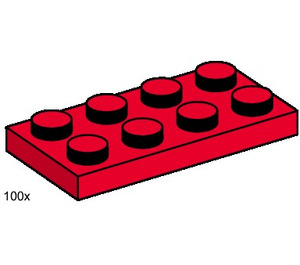 LEGO 2x4 rouge Plates 3485