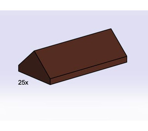 LEGO 2x4 Ridge Roof Tiles Steep Sloped Brown 3756