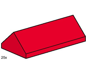 LEGO 2x4 Ridge Roof Tiles Steep Sloped Red 3445