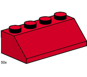 LEGO 2x4 Roof Tiles Steep Sloped rouge 3498