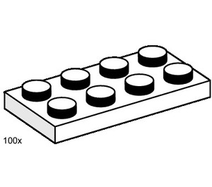 LEGO 2x4 White Plates Set 3484