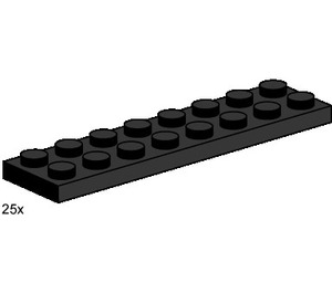 LEGO 2x8 Black Plates Set 3489