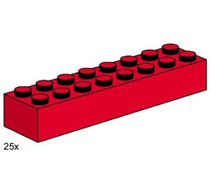 LEGO 2x8 Red Bricks Set 3467