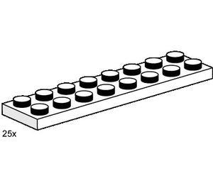 LEGO 2x8 White Plates Set 3490