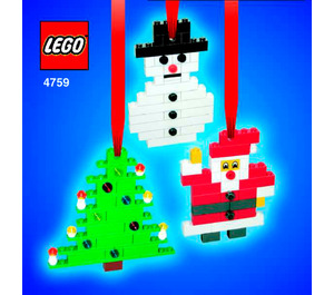 LEGO 3 Christmas Decorations Set 4759 Instructions