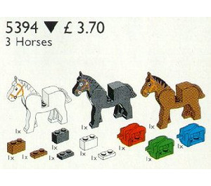 LEGO 3 Horses en Saddles 5394