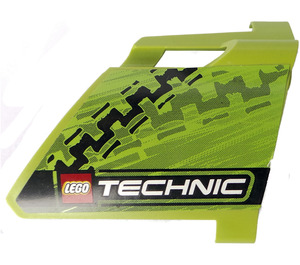 LEGO 3D Panel 22 with Tire Marks and Technic Logo Sticker (44352)