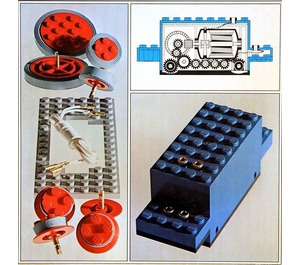 LEGO 4.5V Motor with Wheels (Large Version) Set 100-2