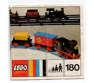 LEGO 4.5V Trein met 5 Wagons 180 Instructions