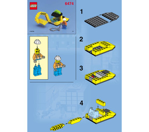 LEGO 4-Wheeled Voorkant Schop 6474 Instructions