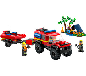 LEGO 4x4 Fire Truck with Rescue Boat Set 60412