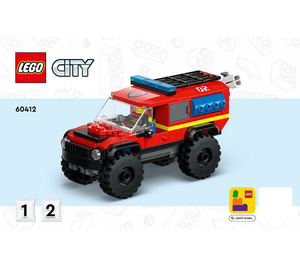 LEGO 4x4 Feu Truck avec Rescue Boat 60412 Instructions