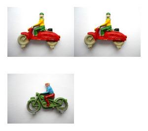 LEGO 5 Cyclists / Motorcyclists Set 1270-1