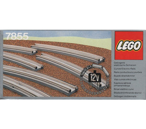 LEGO 8 Curved Electric Rails Grey 12V 7855