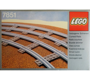 LEGO 8 Incurvé Rails Grey 4.5V 7851