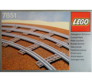 LEGO 8 Curved Rails Grey 4.5V 7851