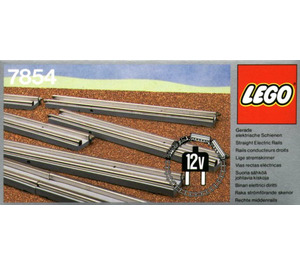 LEGO 8 Straight Electric Rails Grey 12V 7854