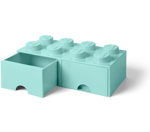 LEGO 8 Stud Aqua Light Blue Storage Brick Drawer (5006182)