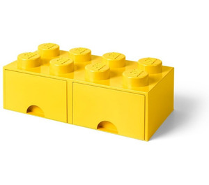 LEGO 8 stud Bright Yellow Storage Brick Drawer (5005400)