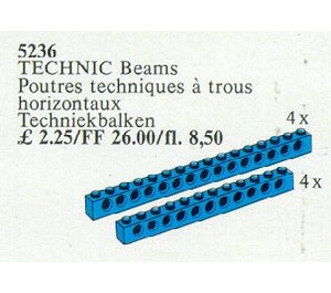 LEGO 8 Technic Beams Bleu 5236