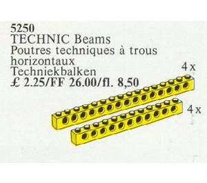 LEGO 8 Technic Beams Yellow Set 5250