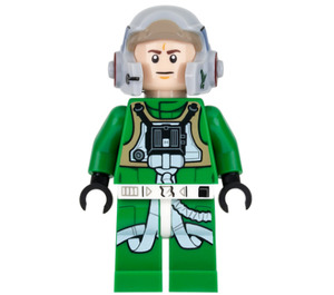 LEGO A-wing Pilot with Green Jumpsuit  Minifigure