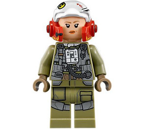 LEGO A-wing Pilot with Olive Green Jumpsuit Minifigure