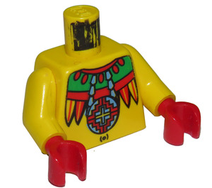 LEGO Achu Torso with Yellow Arms and Red Hands (973)