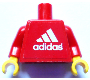 LEGO Adidas Football Torso mit Adidas Logo auf Vorderseite und Schwarz Number auf Der Rücken (973)