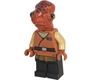 LEGO Admiral Ackbar met Medium Dark Vleeskleur Robe Minifiguur