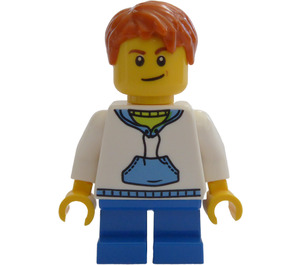 LEGO Adventskalender Boy mit Weiß Hoodie Minifigur