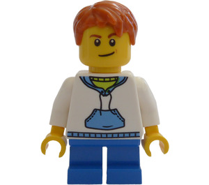 LEGO Calendrier de l'Avent Boy avec Blanc Sweatshirt à Capuche Minifigurine