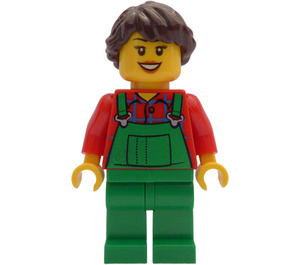 LEGO Advent Calendar Lady with Green Overalls Minifigure