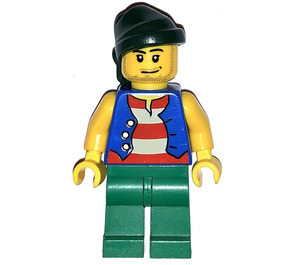 LEGO Advent Calender 2009 Pirate met Blauw Vest minifiguur