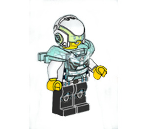 LEGO Agent Jack Fury met Helm en Schouder Armor minifiguur