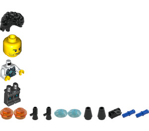 LEGO Agent Jack Fury with Parachute Backpack and Attachments Minifigure