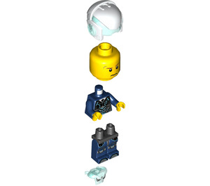 LEGO Agent Max Burns met Helm en Armor minifiguur